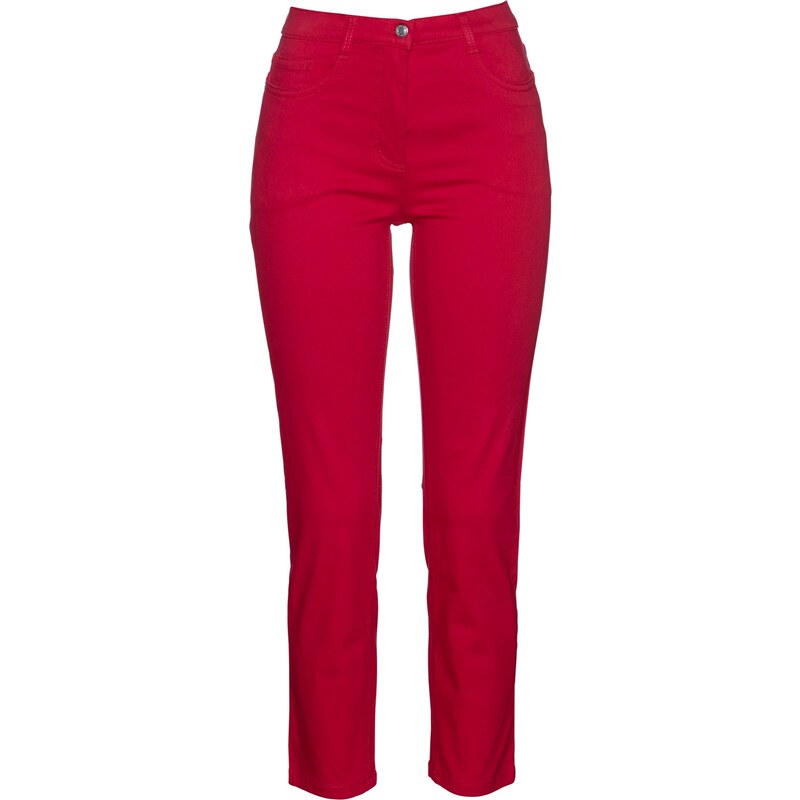 bonprix 7/8 strečové nohavice, farba červená, rozm. 42