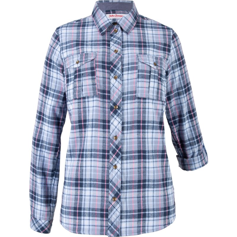 bonprix Flanelová košeľa, farba modrá 47656685