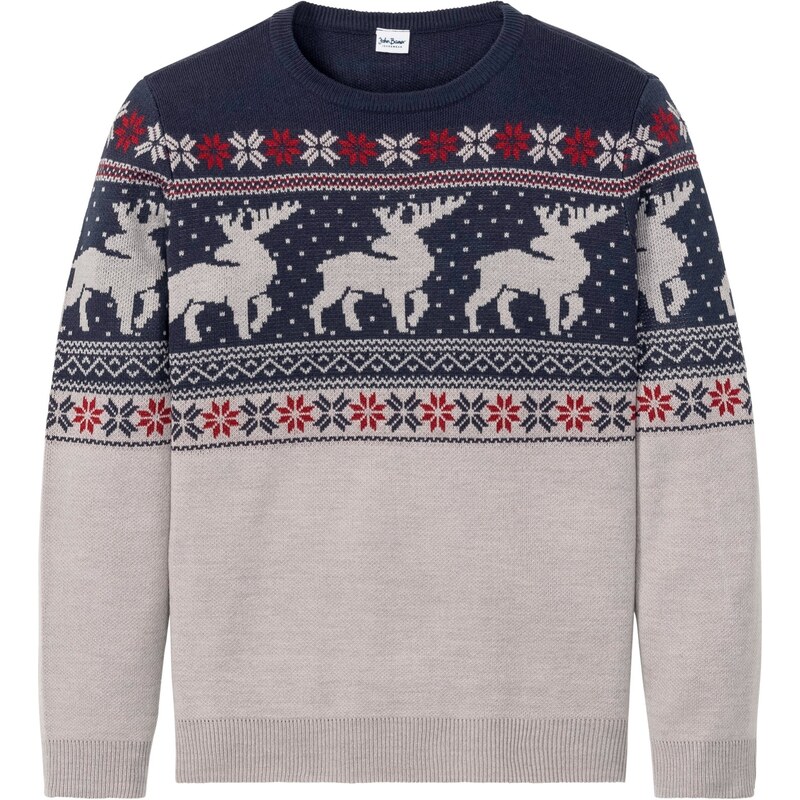 bonprix Nórsky pulóver, farba šedá 44732741