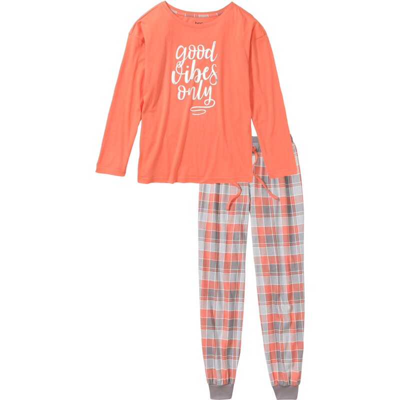 bonprix Pyžamo s oversized tričkom, farba oranžová