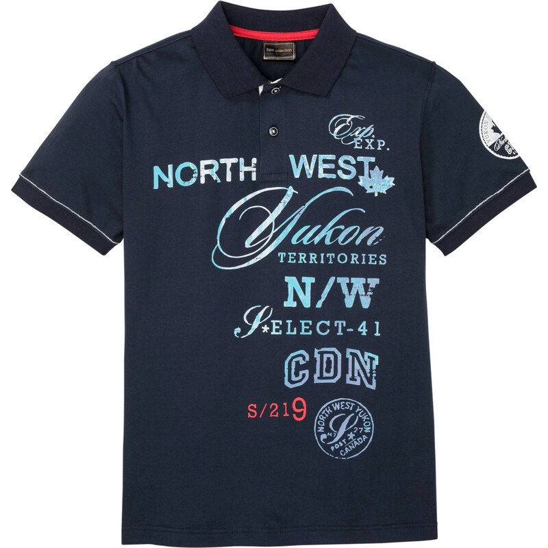 bonprix Polo tričko, džersejové, krátky rukáv, farba modrá 44733134