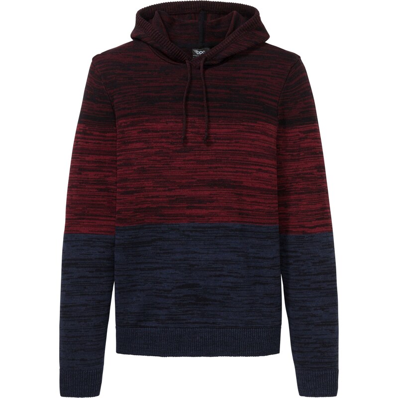 bonprix Pulóver s kapucňou, jemne pletený, z mäkkého bavlneného mixu, 45555429