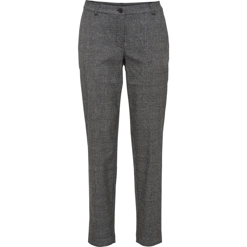 bonprix Kárované chino nohavice, farba čierna 45853373