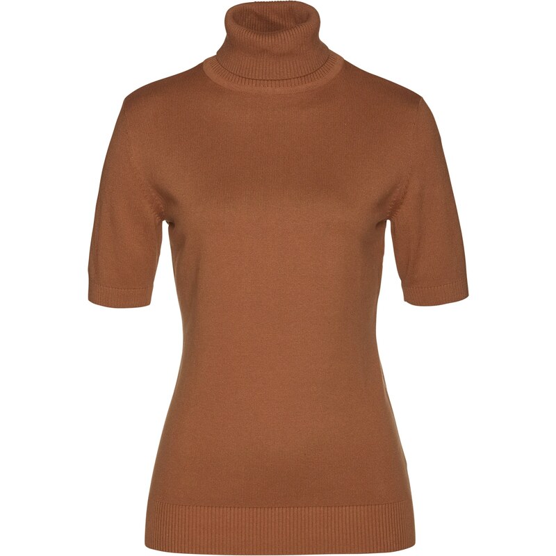 bonprix Rolák s krátkym rukávom, farba hnedá 44734440