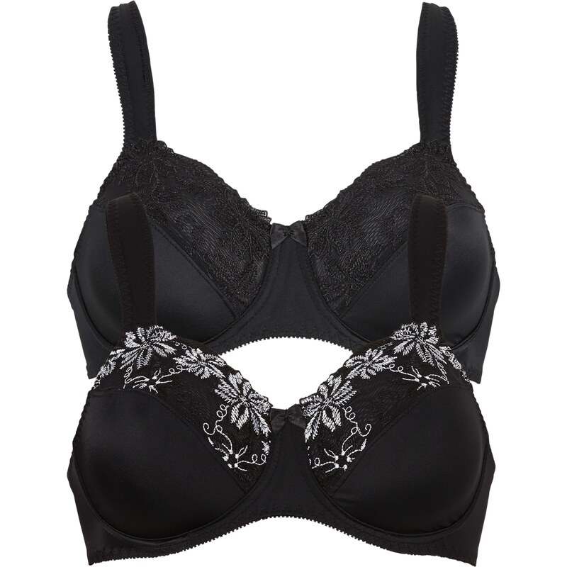 bonprix Podprsenka s kosticami, s vystuženými ramienkami (2 ks), farba 44736160