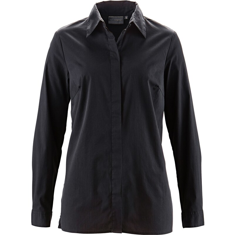 bonprix Dlhá strečová blúzka, farba čierna 45853574