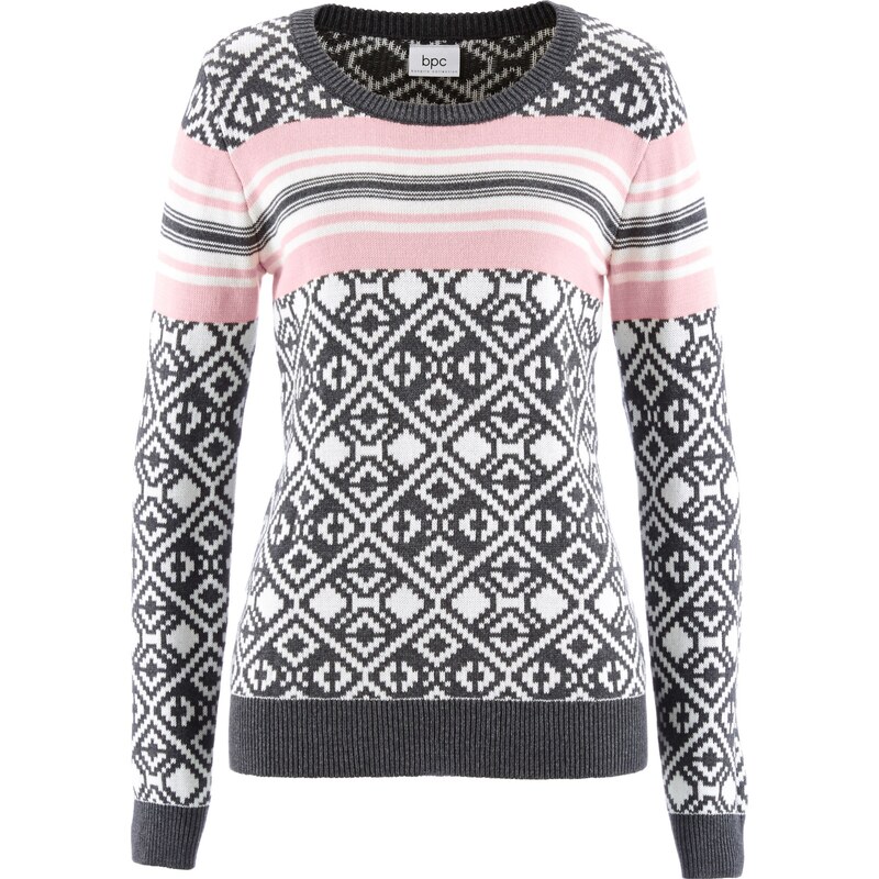 bonprix Pulóver, farba šedá 45033412