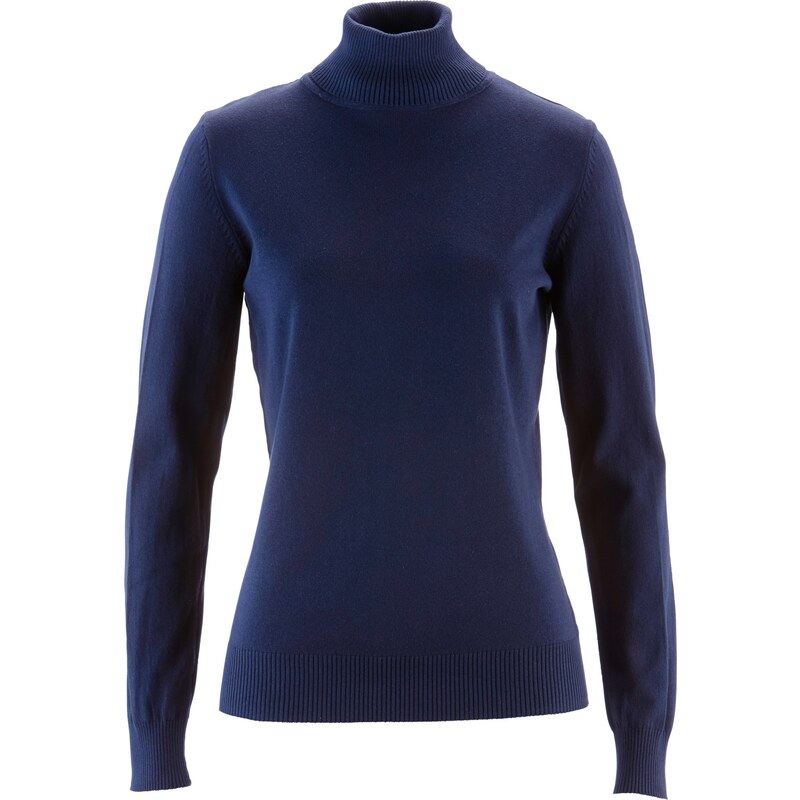 bonprix Rolákový pulóver, farba modrá 44741428
