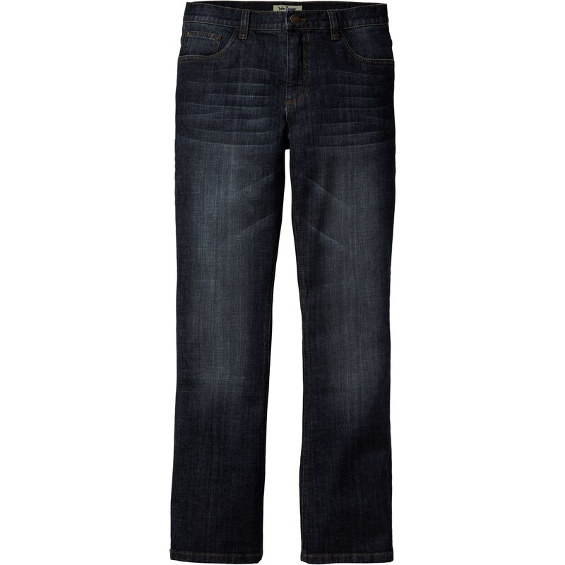 bonprix Strečové džínsy Regular Fit Bootcut, farba modrá, rozm. 48