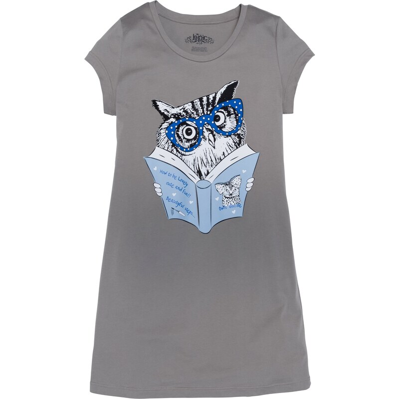 bonprix Nočná košeľa, krátka, z čistej bio bavlny, farba šedá 44741991