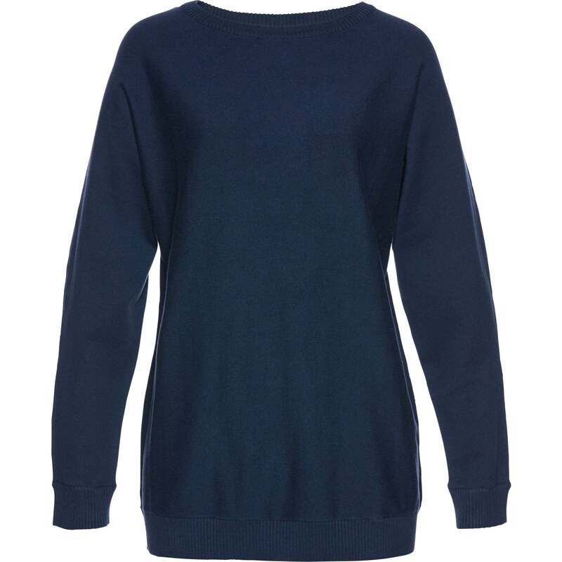 bonprix Pulóver s netopierími rukávmi, farba modrá 44799272