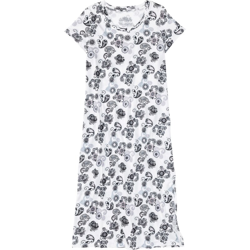 bonprix Dlhá nočná košeľa z bio bavlny, farba biela 61129338