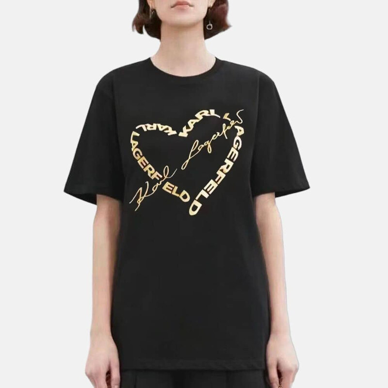 Dámské černé triko Karl Lagerfeld 55618 47657393