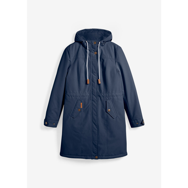 bonprix Outdoorový kabát, vodoodpudivý, farba modrá 65385203