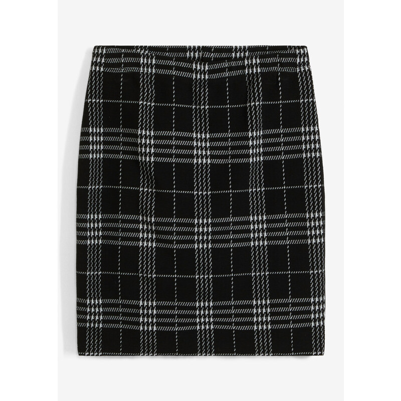 bonprix Mini sukňa Tartan, farba čierna 45882330