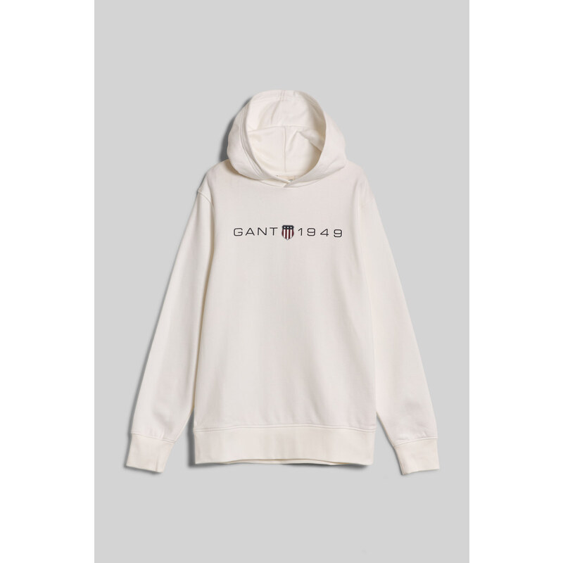 MIKINA GANT PRINTED GRAPHIC HOODIE EGGSHELL 47679043