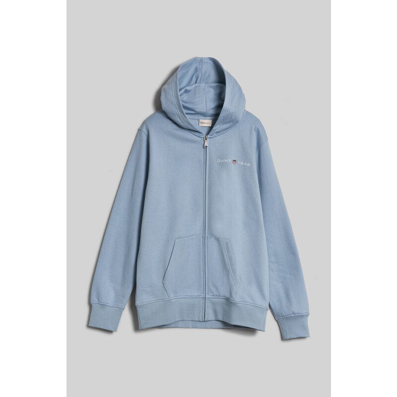 MIKINA GANT PRINTED GRAPHIC FULL ZIP HOODIE STORMY SEA 47679039