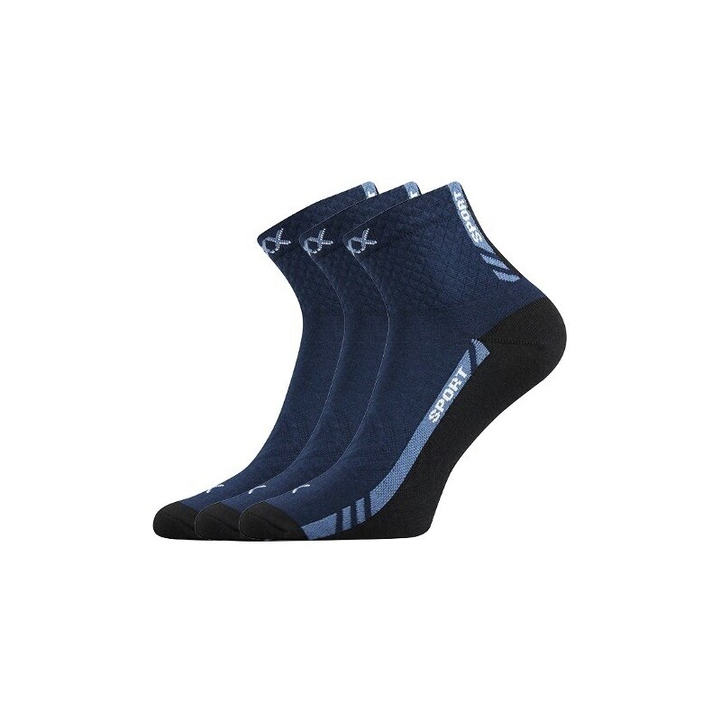 PIUS slabé športové ponožky VoXX Tm. modrá 39-42 3 páry 52601233