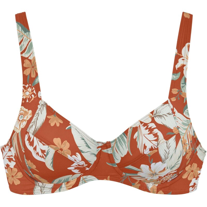 SUNSEEKER Bikinový top zelená / oranžová / biela 66846458