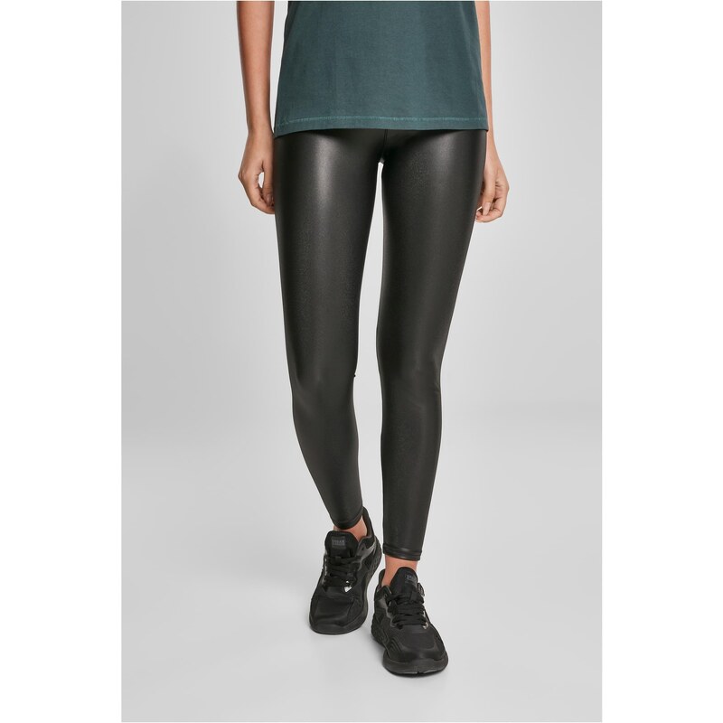 Urban Classics Womens High Waisted Faux Leather Leggings, Pack of 2 50685157