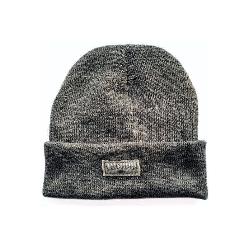 Lee Cooper Zimná Úpletová Čiapka s vnútorným Fleecom Unisex šedá Šedá 47737238