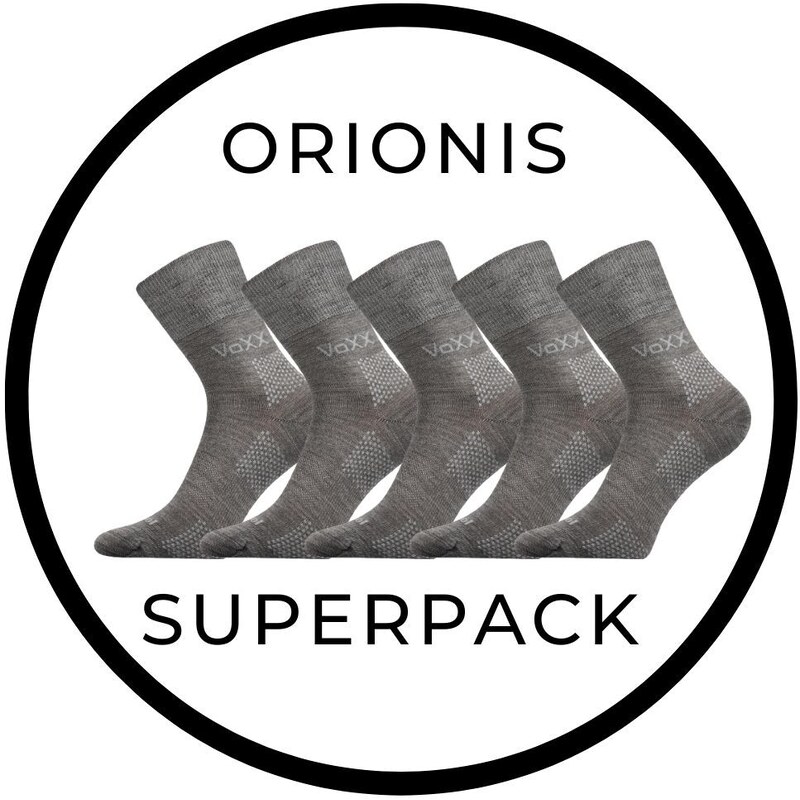 ORIONIS SUPERPACK 5párov antibakteriálne merino ponožky so striebrom 53716598