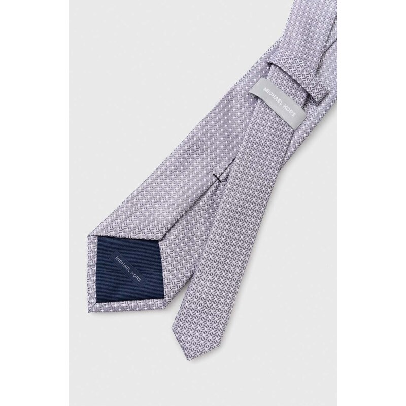 Hodvábna kravata Michael Kors šedá farba