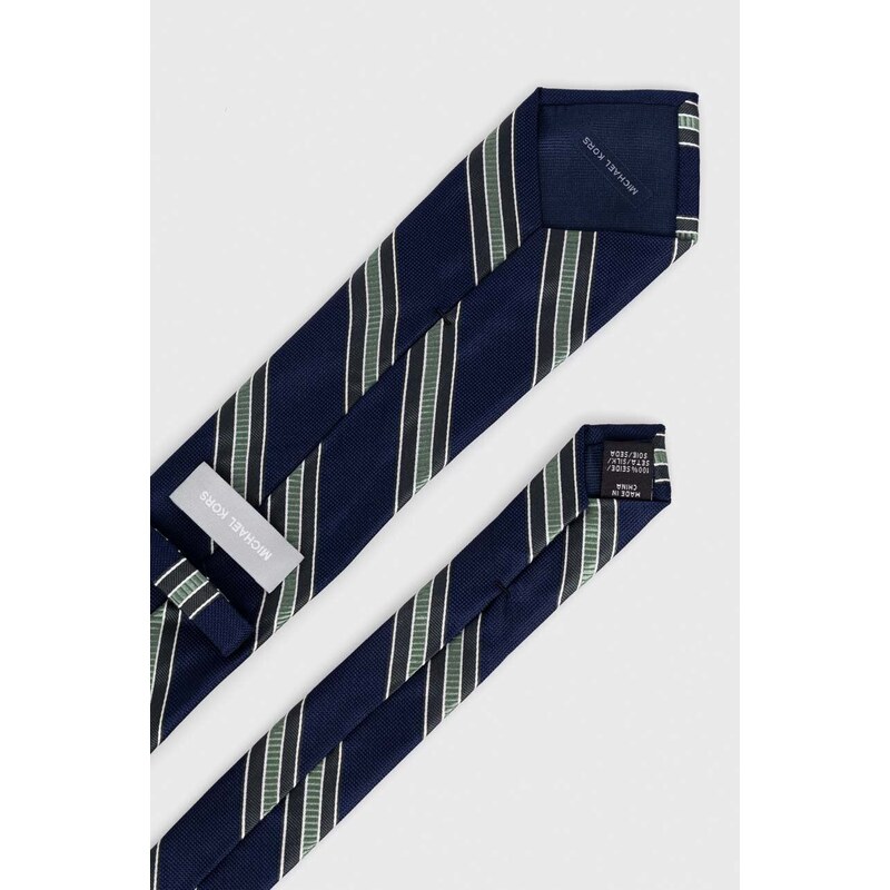 Hodvábna kravata Michael Kors zelená farba