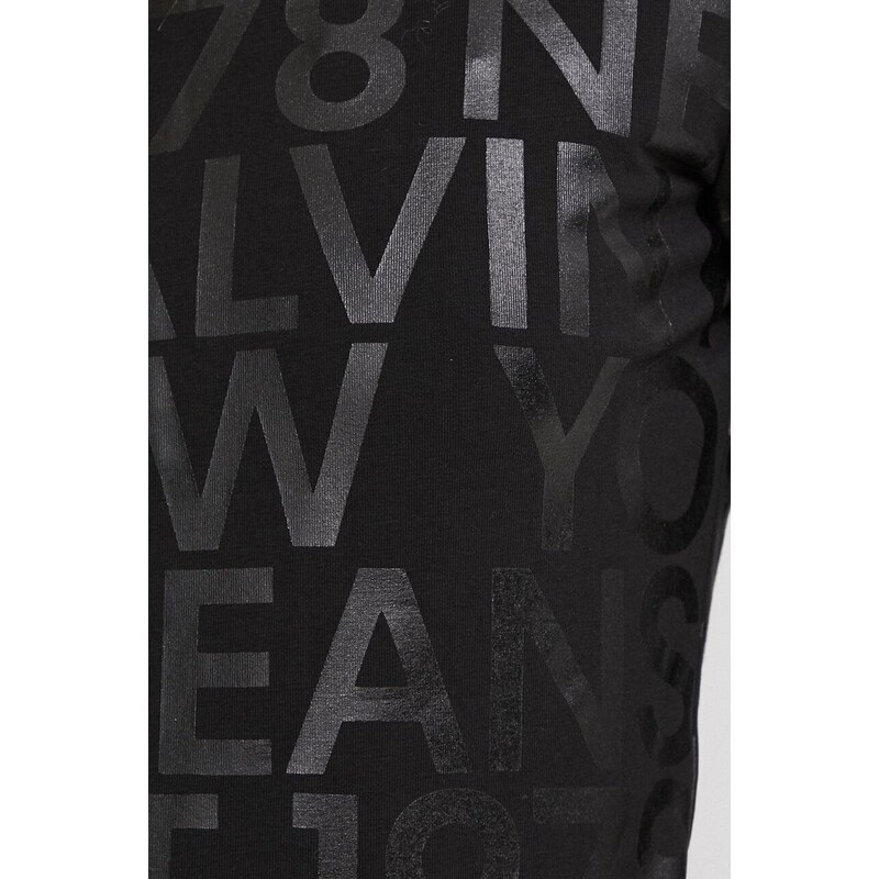 Tričko s dlhým rukávom Calvin Klein Jeans dámsky,čierna farba,s polorolákom,J20J222988