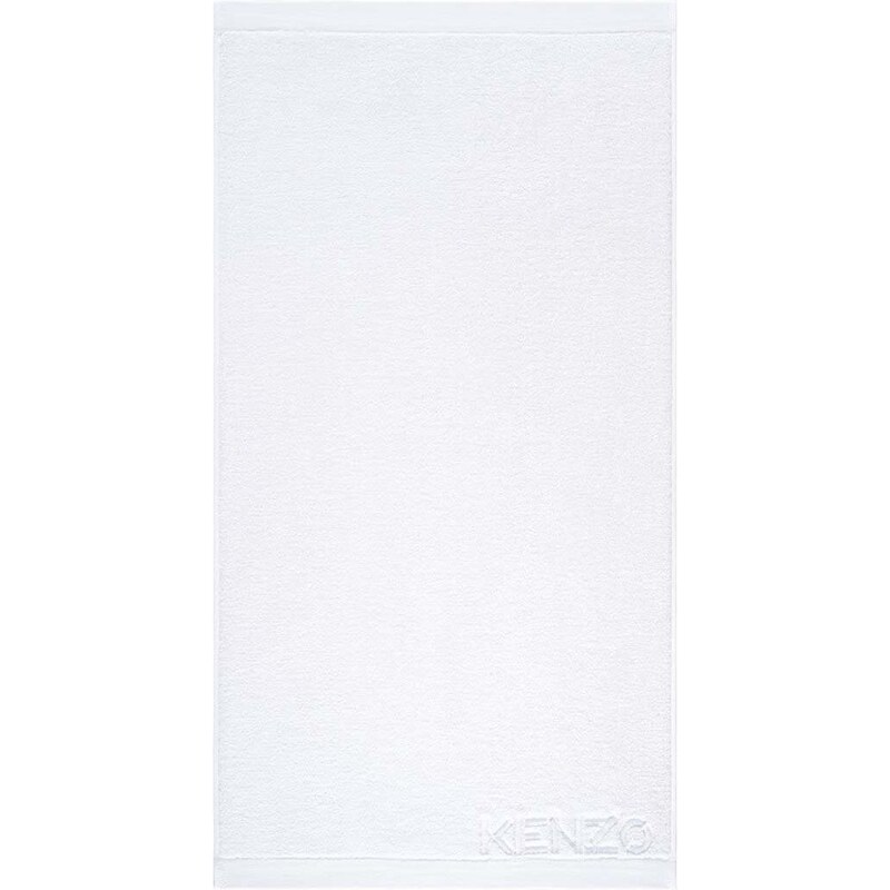 Veľký bavlnený uterák Kenzo Iconic White 92x150?cm