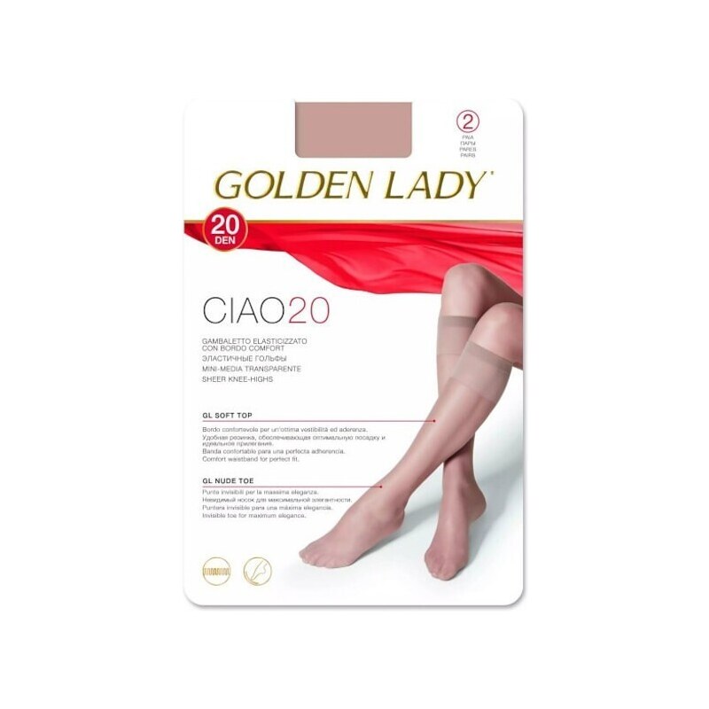 Podkolienky 2 kusy Golden Lady Ciao 20 den 62986100