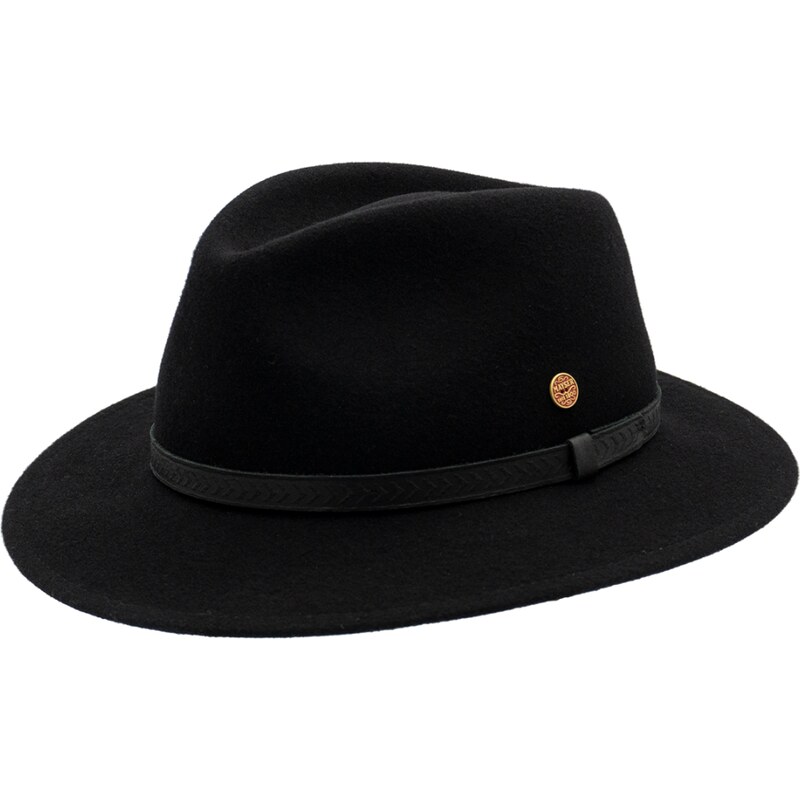 Cestovný nekrčivý vodeodolný čierny klobúk Mayser - Mathis Mayser