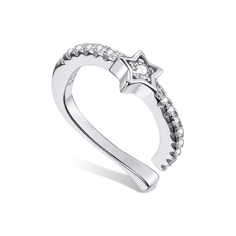 Ligot Strieborná záušnica hviezda 1ks 47739497