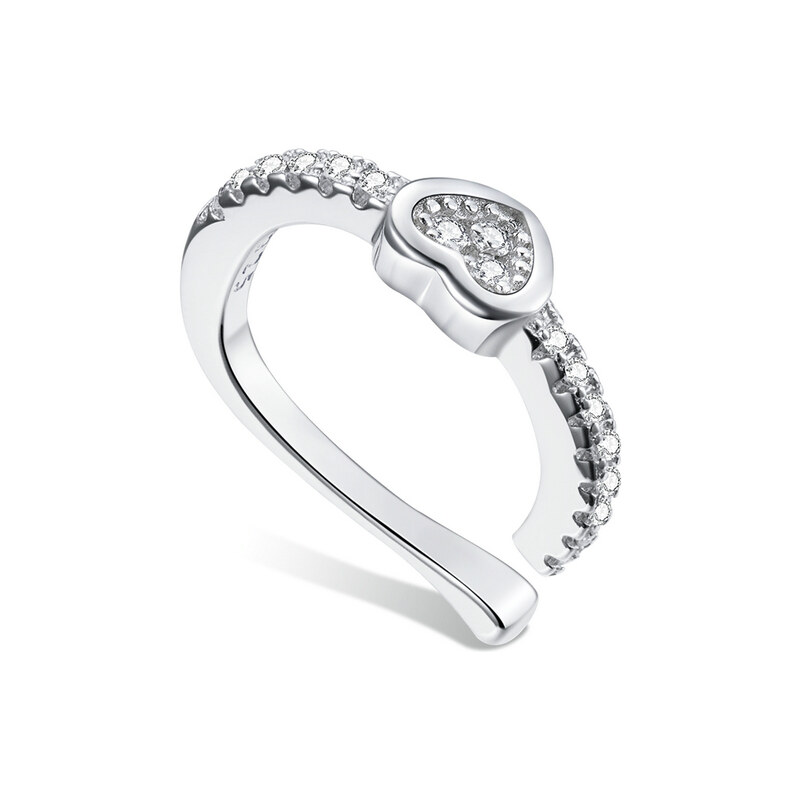 Ligot Strieborná záušnica srdce 1ks 47739502