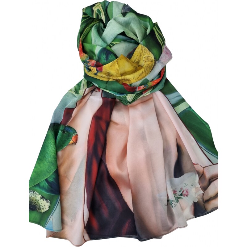 Katrins Fashion Hodvábny Dámsky elegantný šál Frida 47739917