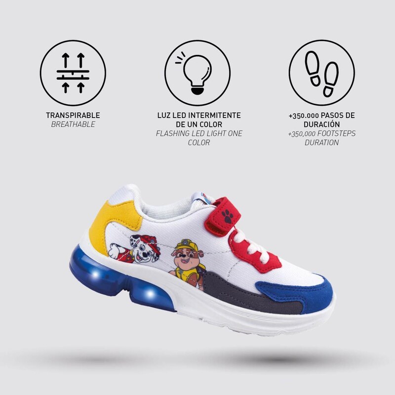 SPORTY SHOES PVC SOLE WITH LIGHTS PAW PATROL