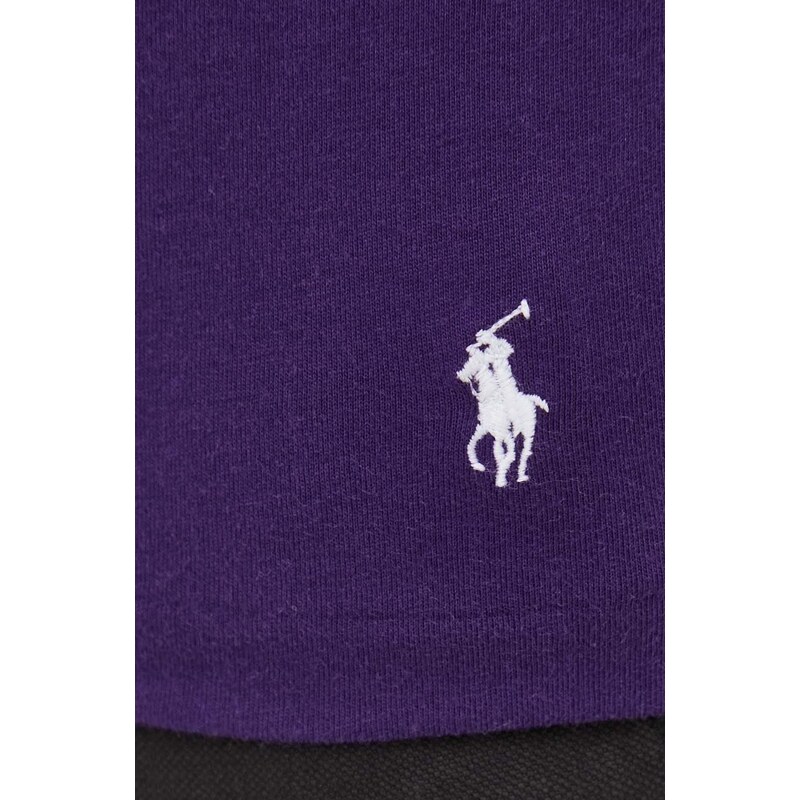 Bavlnené tričko Polo Ralph Lauren 3-pak čierna farba,jednofarebný,714830304