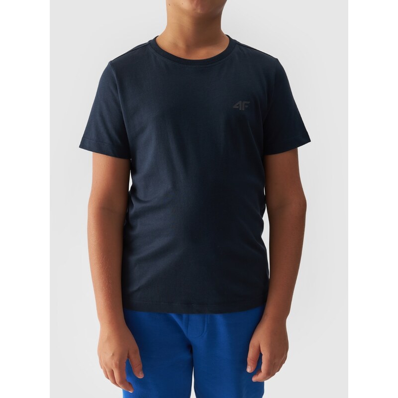 4F Chlapčenské tričko - tmavomodré