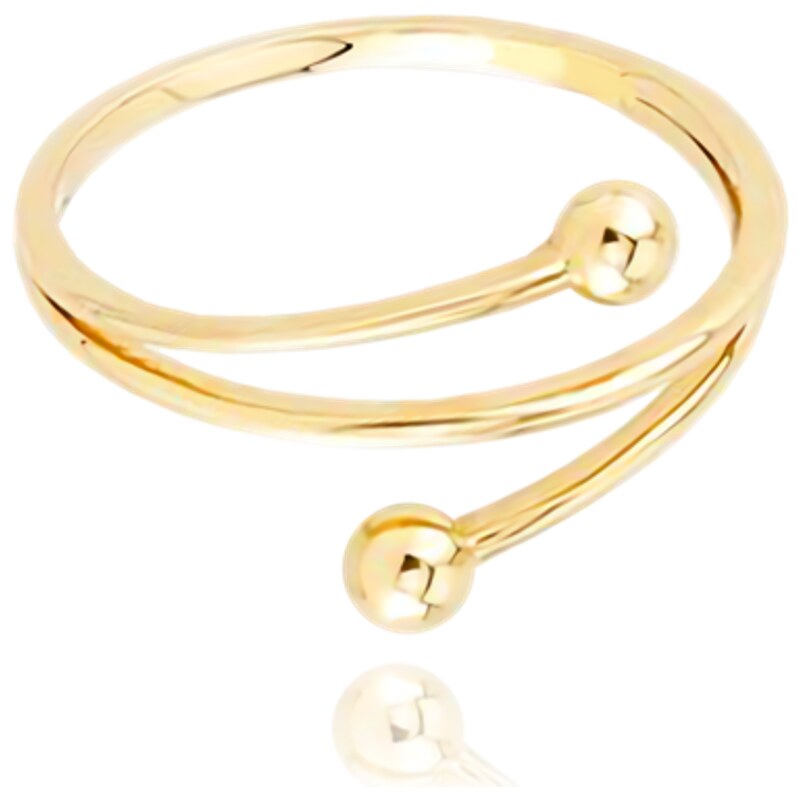 OLIVIE Zlatý prsteň s guličkami Au 585/1000 60964940