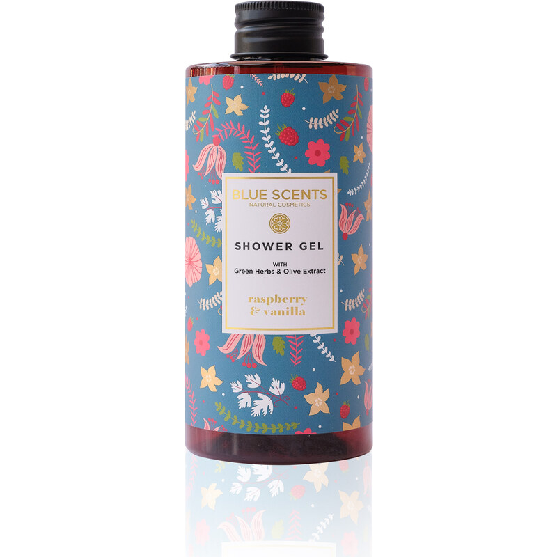 Blue Scents Shower gel raspberry & vanilla - Sprchovací gél s malinami a vanilkou 300 ml