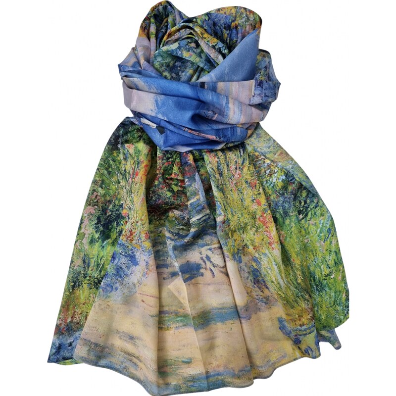 Katrins Fashion Hodvábny Dámsky elegantný šál Van Gogh 47772257