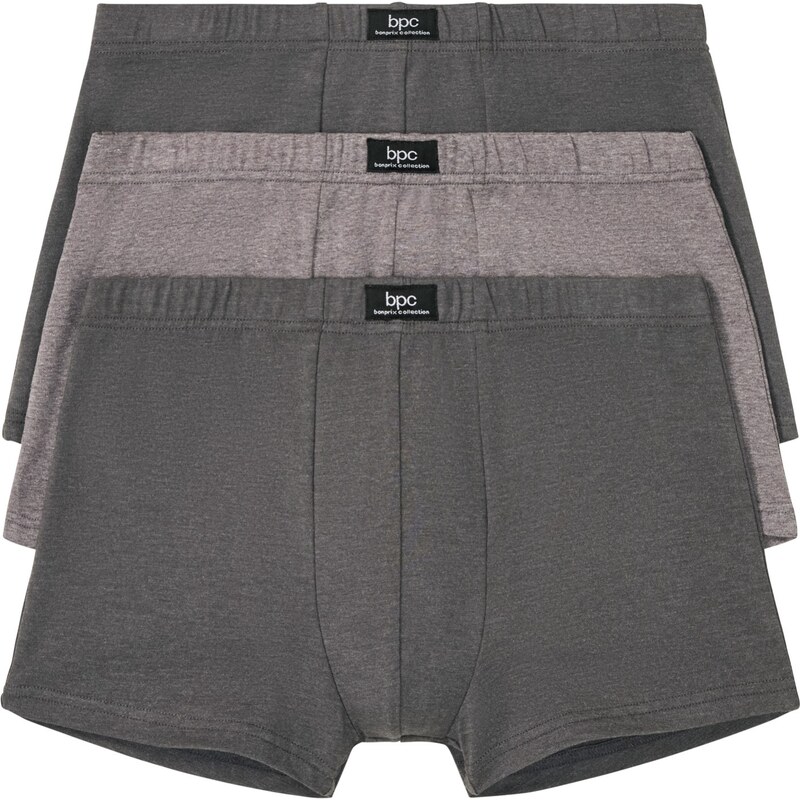 bonprix Boxerky s bavlnou (3 ks), farba šedá 47784412