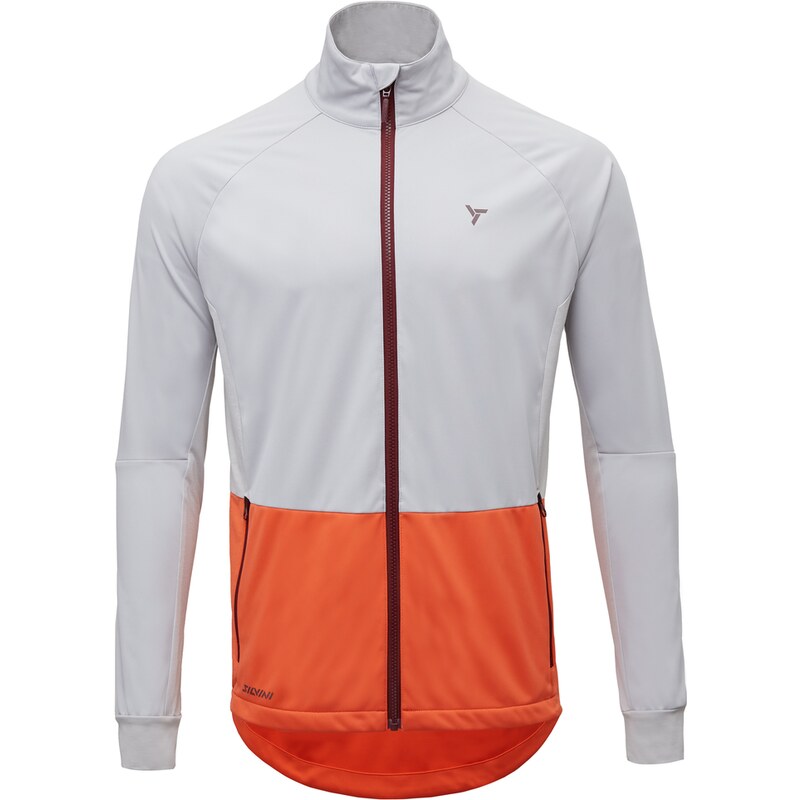 Pánska ľahká membránová bunda Silvini Natisone svetlo šedá/oranžová 47659018