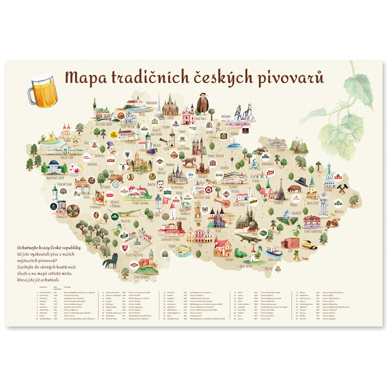 Familium Pivná stieracia mapa Česká republika