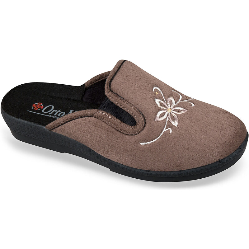 MJARTAN - Vlnené papuče- hnedé