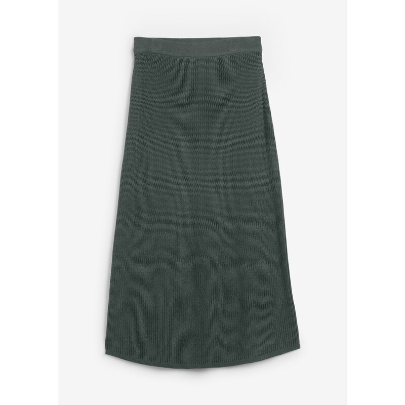 bonprix Pletená sukňa, mierne rozšírená, farba zelená