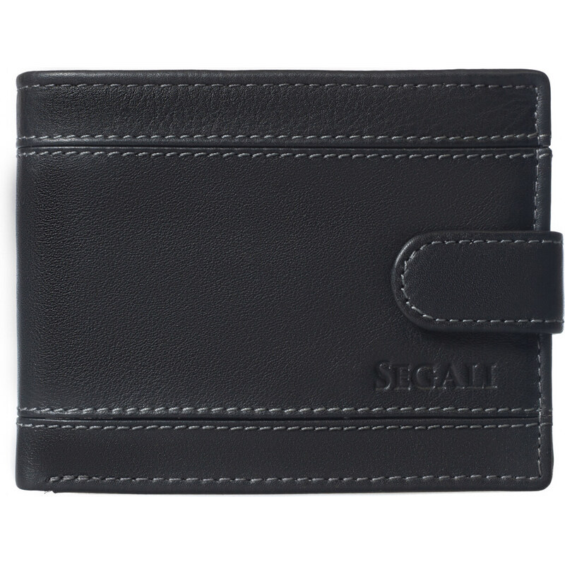 SEGALI Pánska kožená peňaženka 61285 black 66594163