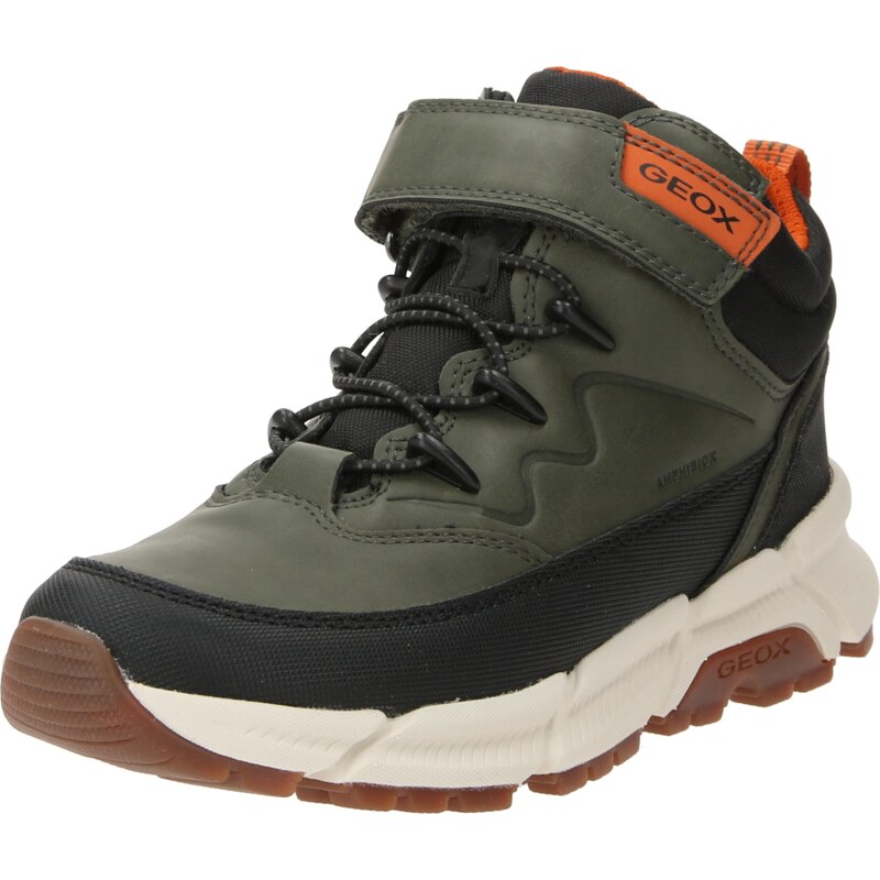 GEOX Čižmy Flexyper kaki / oranžová / čierna 65809452