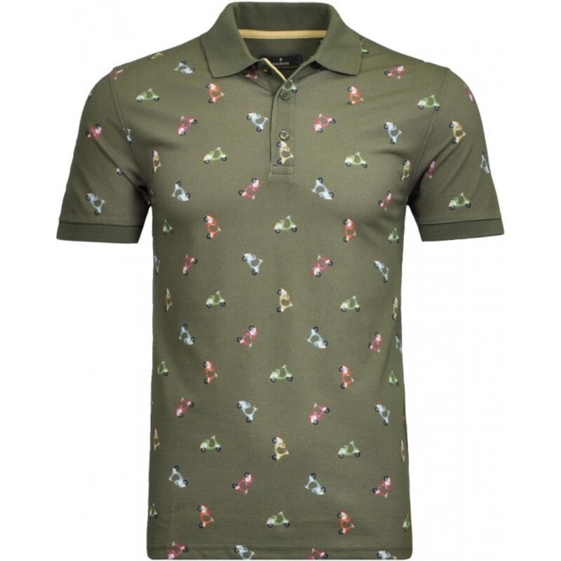 Pánska kaki polokošeľa s mopedom RAGMAN 47634981