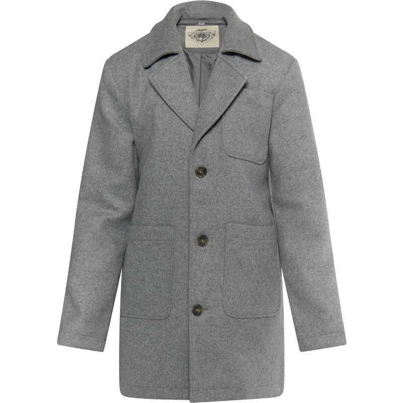 DreiMaster Vintage Prechodný kabát Altiplano sivá melírovaná 54255093